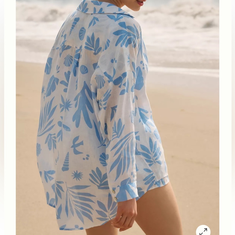 L*Space Rio Tunic Shirt in Hibiscus Bloom. Size XLarge. New With Tags. - Picture 2 of 14